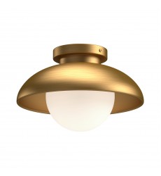 FM522016AGOP-Rubio 16-in Aged Gold/Opal Matte Glass 1 Light Flush Mount FM522016AGOP-Rubio 16-in Aged Gold/Opal Matte Glass 1 Light Flush Mount