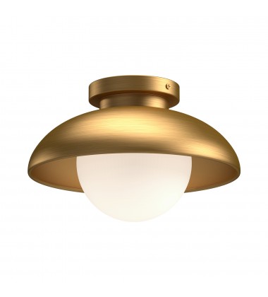 FM522016AGOP-Rubio 16-in Aged Gold/Opal Matte Glass 1 Light Flush Mount FM522016AGOP-Rubio 16-in Aged Gold/Opal Matte Glass 1 Light Flush Mount