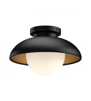 FM522016MBOP-Rubio 16-in Matte Black/Opal Matte Glass 1 Light Flush Mount FM522016MBOP-Rubio 16-in Matte Black/Opal Matte Glass 1 Light Flush Mount