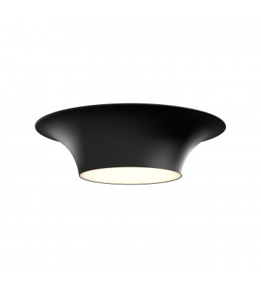  FM523016MB-Emiko 16-in Matte Black 2 Lights Flush Mount