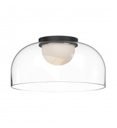 FM52512-BK/CL-Cedar 12-in Black/Clear LED Flush Mount FM52512-BK/CL-Cedar 12-in Black/Clear LED Flush Mount