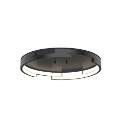  FM52719-BK-Anello Minor 19-in Black LED Flush Mount
