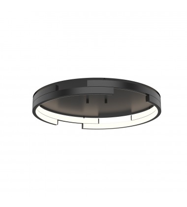  FM52719-BK-Anello Minor 19-in Black LED Flush Mount