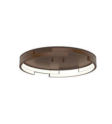  FM52719-WT-Anello Minor 19-in Walnut LED Flush Mount
