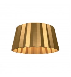  FM528514AG-Plisse 14-in Aged Gold 2 Lights Flush Mount