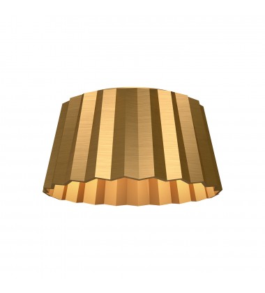  FM528514AG-Plisse 14-in Aged Gold 2 Lights Flush Mount