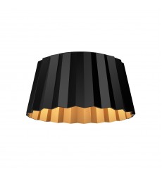  FM528514MB-Plisse 14-in Matte Black 2 Lights Flush Mount