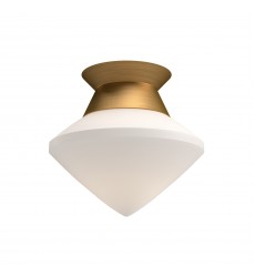  FM537508AGOP-Nora 8-in Aged Gold/Opal Matte Glass 1 Light Flush Mount