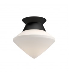  FM537508MBOP-Nora 8-in Matte Black/Opal Matte Glass 1 Light Flush Mount