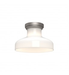  FM540011BNGO-Westlake 11-in Brushed Nickel/Glossy Opal Glass 1 Light Flush Mount