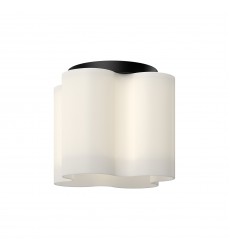 FM54809-BK/OP-Clover 9-in Black/Opal Glass LED Flush Mount FM54809-BK/OP-Clover 9-in Black/Opal Glass LED Flush Mount