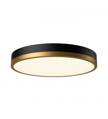  FM554215AGMB-5CCT-Adelaide 15-in Aged Gold/Matte Black LED Flush Mount