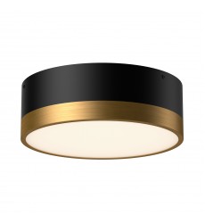 FM556212AGMB-Brisbane 12-in Aged Gold/Matte Black 2 Lights Flush Mount FM556212AGMB-Brisbane 12-in Aged Gold/Matte Black 2 Lights Flush Mount