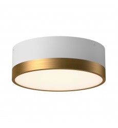 FM556212AGWH-Brisbane 12-in Aged Gold/White 2 Lights Flush Mount FM556212AGWH-Brisbane 12-in Aged Gold/White 2 Lights Flush Mount