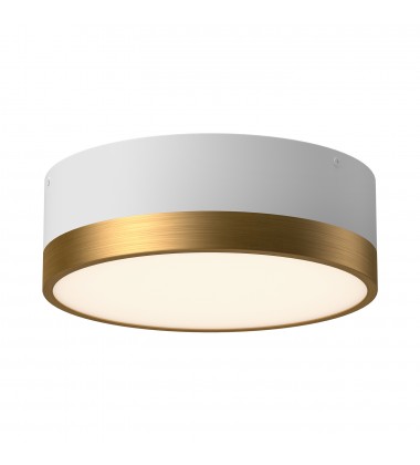 FM556212AGWH-Brisbane 12-in Aged Gold/White 2 Lights Flush Mount FM556212AGWH-Brisbane 12-in Aged Gold/White 2 Lights Flush Mount