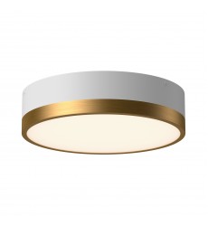 FM556216AGWH-Brisbane 16-in Aged Gold/White 3 Lights Flush Mount FM556216AGWH-Brisbane 16-in Aged Gold/White 3 Lights Flush Mount