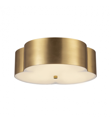 FM566314BG-Adella 14-in Brushed Gold Socket Flush Mount