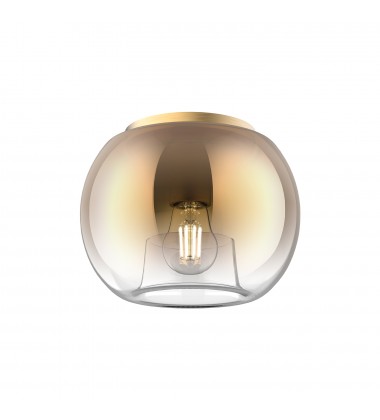  FM57508-BG/CP-Samar 8-in Brushed Gold/Copper 1 Light Flush Mount