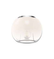  FM57508-CH/OP-Samar 8-in Chrome/Opal Glass 1 Light Flush Mount