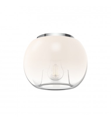  FM57508-CH/OP-Samar 8-in Chrome/Opal Glass 1 Light Flush Mount