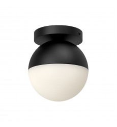 FM58306-BK/OP-Monae 6-in Black/Opal Glass 1 Light Flush Mount  FM58306-BK/OP-Monae 6-in Black/Opal Glass 1 Light Flush Mount