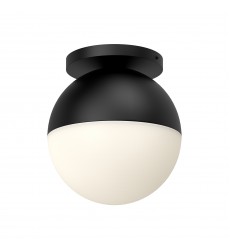 FM58310-BK/OP-Monae 10-in Black/Opal Glass 1 Light Flush Mount  FM58310-BK/OP-Monae 10-in Black/Opal Glass 1 Light Flush Mount