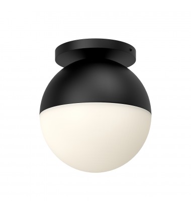 FM58310-BK/OP-Monae 10-in Black/Opal Glass 1 Light Flush Mount  FM58310-BK/OP-Monae 10-in Black/Opal Glass 1 Light Flush Mount