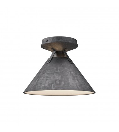  FM584507SL-Archer 7-in Steel Shade 1 Light Flush Mount