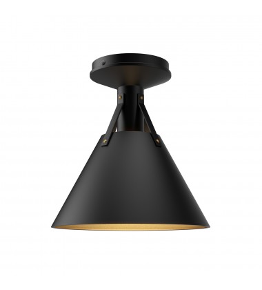 FM584811MB-Archer 10-in Matte Black 1 Light Flush Mount  FM584811MB-Archer 10-in Matte Black 1 Light Flush Mount