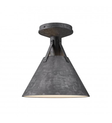  FM584811SL-Archer 10-in Steel Shade 1 Light Flush Mount