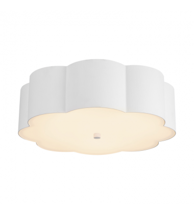FM603314AW-Blossom 14-in Antique White Socket Flush Mount