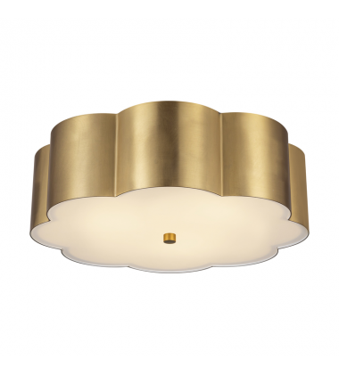 FM603314BG-Blossom 14-in Brushed Gold Socket Flush Mount