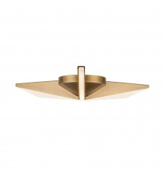  FM64218-VB-Tachi 18-in Vintage Brass LED Flush Mount