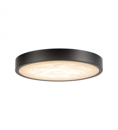 FM653007MBAR-Evelyn 7-in Black dimmable LED Flush Mount