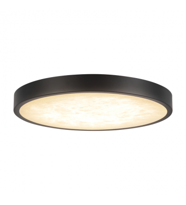 FM653009MBAR-Evelyn 9-in Black dimmable LED Flush Mount