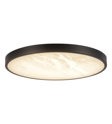 FM653012MBAR-Evelyn 11-in Black dimmable LED Flush Mount
