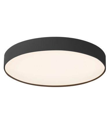 FM7-286B-BK-Rynn 7-in Black dimmable LED Flush Mount