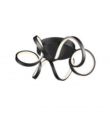  FM93820-BK-Synergy 20-in Black LED Flush Mount