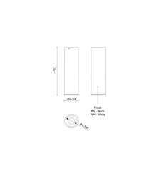 LD2-FM08W10-3050-BK-UNV-010-Lorna 7-in (2-in Dia.) 50 Degree Optic Black LED Flush Mount LD2-FM08W10-3050-BK-UNV-010-Lorna 7-in (2-in Dia.) 50 Degree Optic Black LED Flush Mount