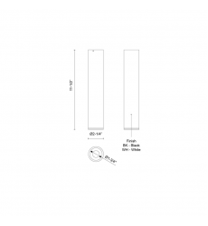 LD2-FM12W12-3015-BK-UNV-010-Lorna 11-in (2-in Dia.) 15 Degree Optic Black LED Flush Mount LD2-FM12W12-3015-BK-UNV-010-Lorna 11-in (2-in Dia.) 15 Degree Optic Black LED Flush Mount