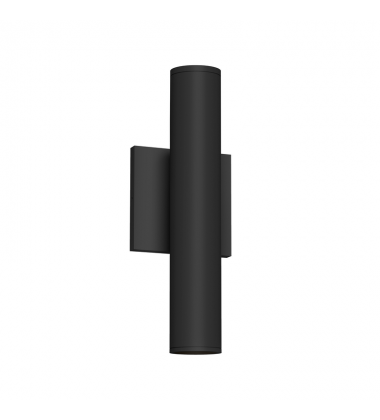 LD2-UD12W20-3036-BK-UNV-010-Lorna 12-in (2-in Dia.) 36 Degree Optic Black LED Wall Sconce Up/Down Light LD2-UD12W20-3036-BK-UNV-010-Lorna 12-in (2-in Dia.) 36 Degree Optic Black LED Wall Sconce Up/Down Light