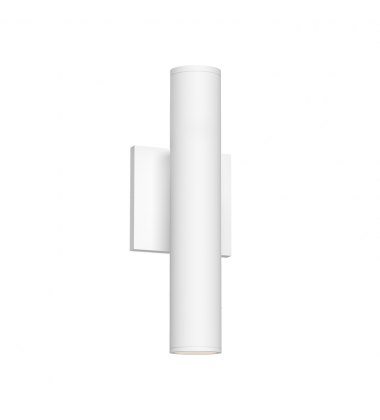 LD2-UD12W20-3036-WH-UNV-010-Lorna 12-in (2-in Dia.) 36 Degree Optic White LED Wall Sconce Up/Down Light