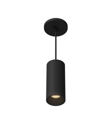 LD3-PD08W14-3036-BK-UNV-010-Lorna 8-in (3-in Dia.) 36 Degree Optic Black LED Pendant