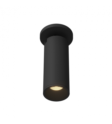 LD3-SA08W14-3036-BK-UNV-010-Lorna 9-in (3-in Dia.) 36 Degree Optic Black LED Adjustable Ceiling Mount