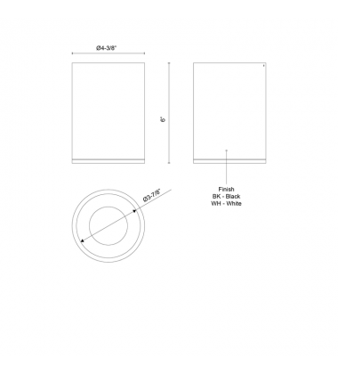 LD4-FM06W18-3024-WH-UNV-010-Lorna 6-in (4-in Dia.) 24 Degree Optic White LED Flush Mount LD4-FM06W18-3024-WH-UNV-010-Lorna 6-in (4-in Dia.) 24 Degree Optic White LED Flush Mount