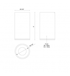 LD4-FM08W20-3024-BK-UNV-010-Lorna 8-in (4-in Dia.) 24 Degree Optic Black LED Flush Mount LD4-FM08W20-3024-BK-UNV-010-Lorna 8-in (4-in Dia.) 24 Degree Optic Black LED Flush Mount