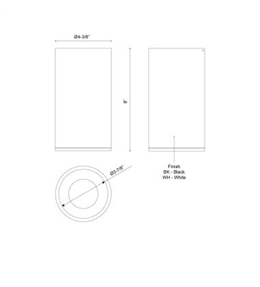 LD4-FM08W20-3024-WH-UNV-010-Lorna 8-in (4-in Dia.) 24 Degree Optic White LED Flush Mount LD4-FM08W20-3024-WH-UNV-010-Lorna 8-in (4-in Dia.) 24 Degree Optic White LED Flush Mount