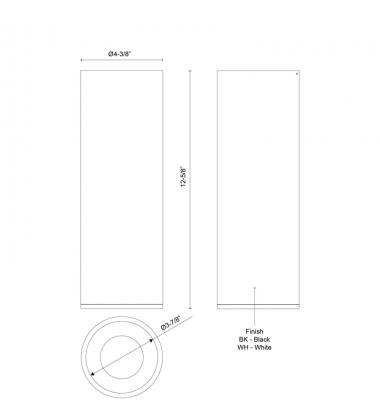 LD4-FM12W24-3024-BK-UNV-010-Lorna 12-in (4-in Dia.) 24 Degree Optic Black LED Flush Mount LD4-FM12W24-3024-BK-UNV-010-Lorna 12-in (4-in Dia.) 24 Degree Optic Black LED Flush Mount