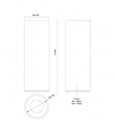 LD4-FM12W24-3050-BK-UNV-010-Lorna 12-in (4-in Dia.) 50 Degree Optic Black LED Flush Mount LD4-FM12W24-3050-BK-UNV-010-Lorna 12-in (4-in Dia.) 50 Degree Optic Black LED Flush Mount
