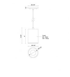 LD4-PD06W18-3024-BK-UNV-010-Lorna 6-in (4-in Dia.) 24 Degree Optic Black LED Pendant LD4-PD06W18-3024-BK-UNV-010-Lorna 6-in (4-in Dia.) 24 Degree Optic Black LED Pendant